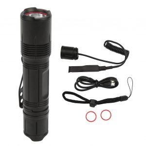 Lampe torche ultra-lumineuse 1 100 lm, étanche IPX4, rechargeable par USB, puissante, idéale pour la chasse en plein air - Neuf