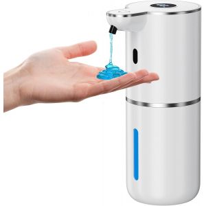 SJZG-Distributeur De Savon Automatique, Distributeur Savon Automatique Mural, Sans Touche Distributeur Savon Mousse Capteur 380Ml Avec Usb Rechargeable, &Eacute;tanche Ipx5 Pour Salle De Bain Et Cuisine. - Neuf