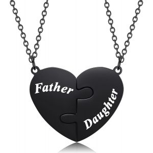 Kalanka-Cadeau Pour M&egrave;re Et P&egrave;re De La Part De Sa Fille &iquest; Ensemble De Colliers Assortis En Forme De Coeur Pour 2 | Cadeau De F&ecirc;te Des M&egrave;res Pour Maman Et Papa | Cadeau D'anniversaire Pour Fils - Neuf