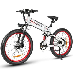 V&eacute;lo &Eacute;lectrique Pliable Samebike Lo26 Plus 1000 W 45 Km/H 48 V 15 Ah 110 Km 26 X 3 Pouces Frein Hydraulique Vtt - Blanc - Neuf
