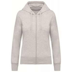 Sweat &Agrave; Capuche Zipp&eacute; &Eacute;coresponsable - Femme - K4031 - Gris Ash - Neuf