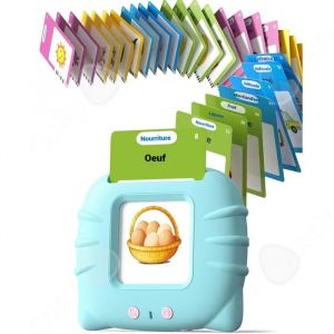 C Jouet &eacute;ducatif 105x89x15mm machine &agrave; cartes vocales fran&ccedil;ais et anglais 112 cartes Rechargeable jouets pour enfants Chat bleu - Neuf