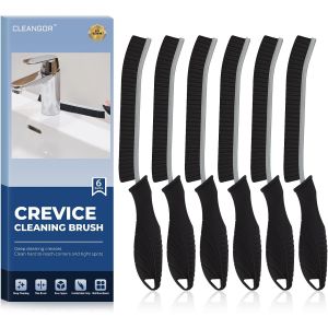 Brosse &Agrave; Jointsbrosse Nettoyage Salle De Bainbrosse &Agrave; Joint Carrelagebrosse &Agrave; R&eacute;curerbrosse M&eacute;nagebrosse &Agrave; Poils Dursbrosse Nettoyage Interstices Pour Cuisine Et Fen&ecirc;tre (6noir) - Neuf