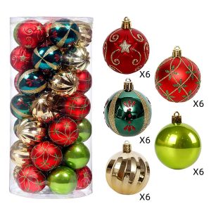 Des d&eacute;corations de no&euml;l, 30ct Boule de No&euml;l D&eacute;coration de D&eacute;finir 2.36"" Rouge, Vert et Or Boule de No&euml;l Incassables la Pendaison de d&eacute;coration d'Arbre de Jeu - Neuf