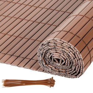 Canisse En Pvc Protection Anti Regard Pour Jardin Et Balcon Ultra R&eacute;sistant Pvc Marron 160 X 800cm - Neuf