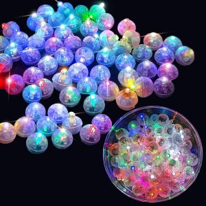 ERYI-120 Pcs Led Balloon Lumière,Boule Mini Rond Led Balloon Lumière Pour La Lumière De La Lanterne, Décoration Pour Noël, Halloween,Longue Durée De Veille - Neuf