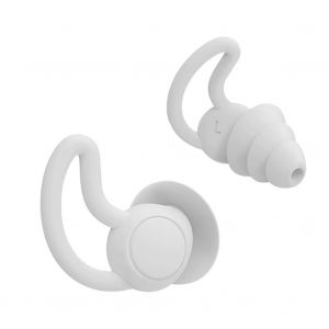 Euty-Bouchons D'oreille En Silicone Souple,Isolation Phonique,Protection,Anti-Bruit,R&eacute;duction Du Bruit,Natation,&Eacute;tanches-White - Neuf