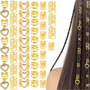 Meimie-Lot De 45 Pendentif Dreadlocks En Métal, Bijoux Cheveux, Bijoux De Cheveux, Accessoires Pour Dreadlocks, Accessoires Pour Dreadlocks, Dreadlocks, Pour Hommes, Femmes, Filles Et Garçons - Neuf