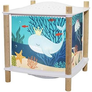 Oc&eacute;an - Veilleuse B&eacute;b&eacute; Musicale Et Lumineuse Et Enfant - Lanterne Revolution 2.0 - Cadeau Naissance Veilleuse Rechargeable Usb - Projecteur Ciel Etoil&eacute; - Detecteur De Pleurs - Neuf