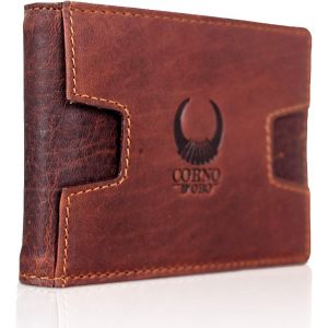 Porte-Monnaie En Cuir Véritable Pour Hommes Et Femmes,Bourse Vintage Cd574,Porte-Cartes Marron,Portefeuille Avec Bloqueur Rfid - Neuf