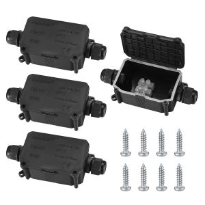 4 Pi&egrave;ces Bo&icirc;te de Jonction &eacute;tanche IP66, Boite de Derivation Etanche Exterieur, Connecteur de C&acirc;ble 2 Voies Connexions PG9 pour C&acirc;ble &Oslash;3-8mm &Oslash;6mm-10mm - Neuf