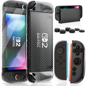 HEYSTOP Coque pour Console Nintendo Switch 2, Coque de Protection pour PC Dockable Housse en TPU avec Protection D'&eacute;cran pour Nintendo Switch 2 Accessoires avec Capuchons pour Joysticks Switch 2 - Neuf