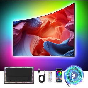 Trahoo-Rgb+Ic Ruban Led 1m, Avec Intelligent App Et 2.4g Rf T&eacute;l&eacute;commande, Musique Synchroniser, Usb Led Int&eacute;gration Ic &Eacute;clairage For 40 &Agrave; 60 Pouces Tv/Pc - Neuf