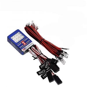 Kit d'&eacute;clairage du syst&egrave;me de freinage de direction &agrave; 12 lumi&egrave;res LED pour camion RC TAMIYA 1/8 1/10 - Neuf