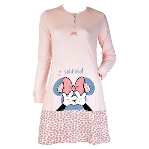 Pyjama Femme Fantaisie Humoristique En Coton -Chaleur,Douceur Et Confort- Robe De Chambre 20800 Rose - Neuf