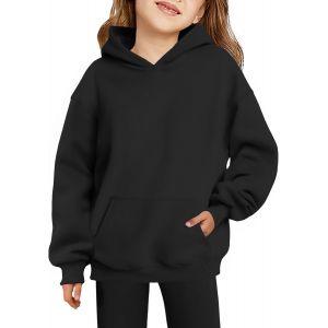 Slep-Fille Sweats À Capuche En Polaire Enfant Pull Oversize Douce Confortable Chaude Hiver Avec Poche Hoodie Pour Filles 6-15 Ans - Neuf
