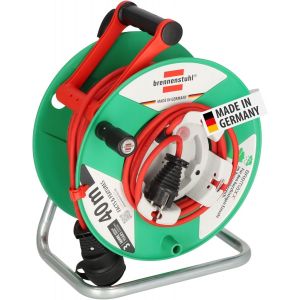 SUBZONAL-1188470 Kabeltrommel 40.00m Rot Schutzkontakt-Stecker Enrouleur de cable ip44 40m at-n05v3v3-f 3g1,5, Noir, Vert, Rouge, Blanc, 38+2m - Neuf