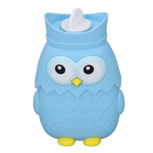 Bouillotte Portable En Silicone Avec Motif Dessin Anime, Conservation De La Chaleur, Ideale Pour L'hiver, Bleu Clair - Neuf