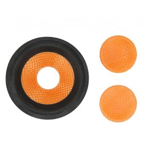 Cône De Haut-Parleur En Papier Cônes De Subwoofer Tambour Papier 0,8 Pouces De Diamètre Intérieur Avec Contour En Caoutchouc Pour Haut-Parleur De 3 Pouces - Neuf