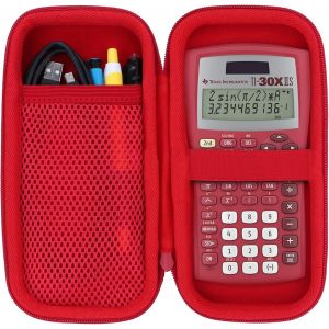 Dur &Eacute;tui Housse Cas Compatible avec TI-30XIIS TI-30XS TI-30Xa TI-36X Pro Calculatrice Scientifique (Rouge) - Neuf