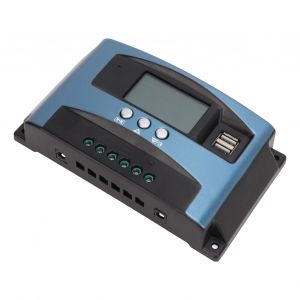 Controleur de charge solaire LCD, controleur de panneau solaire, application mobile, telecommande, regulateur solaire, recharge 100 A, decharge 30 A - Neuf