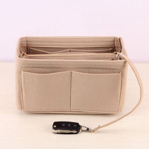 Organiseur De Sac À Main En Feutre, Sac De Rangement Intérieur Pour Femme Avec Fermeture Éclair (Beige)-Générique - Neuf