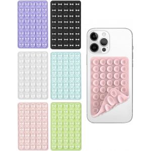 6pcs Support de T&eacute;l&eacute;phone Portable en Silicone Ventouse de T&eacute;l&eacute;phone de Smartphone Ventouses de Voiture Support de T&eacute;l&eacute;phone de Voiture Compatible pour Tous Les Mod&egrave;les de T&eacute;l&eacute;phones Portables - Neuf