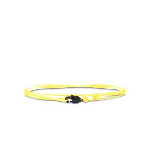 Kal-Bracelet De Cheville Fin Pour Hommes Et Femmes Avec Fermoir Mousqueton Artisanal - Bijoux De Surfeur Maritime - Minimaliste En Tissu - 100% Étanche Et Réglable (Jaune Noir) - Neuf