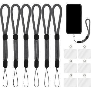 Kal-Dragonne De Poignet Avec Patch D'attache, 6 Sangles De Poignet Réglables En Nylon Avec 6 Coussinets Transparents Pour Téléphone - Neuf