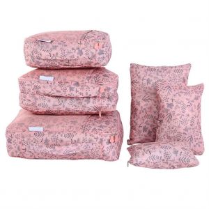 Hjlian Lot De 6 Sacs De Rangement Impermeables Pour Vetements De Voyage, Organisateurs De Bagages, Pochettes D'emballage De Voyage (Rouge) - Neuf