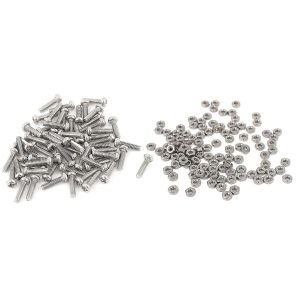 160 pcs 304 Attache en acier inoxydable : 60pcs M2 x 8mm Phillips Pan Head Vis boulon et 100pcs métrique - Neuf
