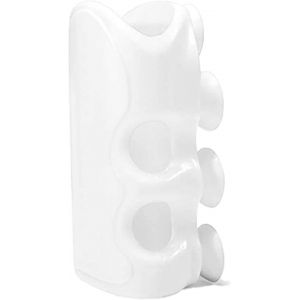 Support de pommeau de douche en silicone &agrave; ventouse sans per&ccedil;age - Hauteur r&eacute;glable pour salle de bain - Pour douche, balai, serpill&egrave;re, mur, support (blanc) - Neuf