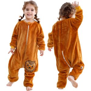 Ulteronixshop-Gigoteuse A Pied Flanelle Hiver Pyjama B&eacute;b&eacute; Manches Longues Turbulette Avec Pied 2.5 Tog Pour Enfant De 2 &Agrave; 3 Ans, Lion - Neuf
