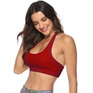 Soutien-Gorge De Sport Confortable Et Respirant En Coton Rouge Pour Femme (S) - Neuf