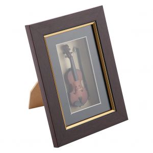 Petits ornements de table artisanaux, modele de violon, cadre photo, instrument, cadre photo en bois - Neuf