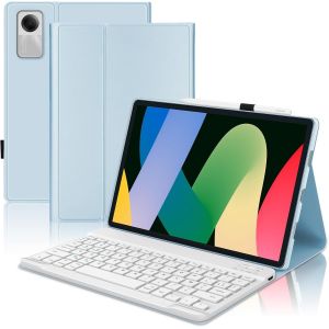 Clavier Pour Redmi Pad Se 2023 11"", &Eacute;tui Clavier Pour Xiaomi Redmi Pad Se 2023 Magn&eacute;tique D&eacute;tachable Azerty Layout Fran&ccedil;ais Bluetooth, Bleu - Neuf
