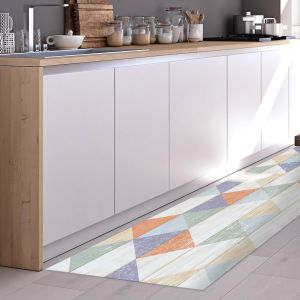 Eryi-Tapis De Cuisine Antidérapant Colour Wood 50x120 Tapis De Protection De Sol En Vinyle 100% Fabriqué En Italie, Avec Encre Non Toxique, Ignifuge Et Résistant À L'eau - Neuf