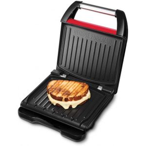 NouvelHorizonstore-Barbecue Grill &eacute;lectrique Multifonction & &agrave; panini / sandwich, Plaques antiadh&eacute;sives - 3 Portions Compact Rouge (viande, poisson et l&eacute;gumes, R&eacute;duit jusqu'&agrave; 42% de graisse) 25030-5 - Neuf