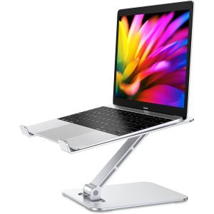 CHECARZHN--NO1-Support Ordinateur Portable, Support Pc Portable Réglable En Antidérapant Aluminium Ventilé, Ergonomique Pliable Compatible Avec Macbook Air, Pro, Autre Laptops Tablettes 10¿ - 16¿ - Neuf