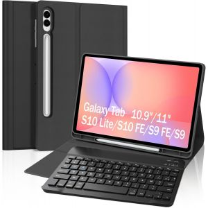Clavier Pour Samsung Galaxy Tab S10 Lite/S10 Fe 10.9''/ S9 Fe 10.9""/S9 11"", Clavier Azerty Français Sans Fil Détachable Coque Pour Samsung Galaxy Tab S10lite/S10fe 2025/S9/S9fe 2023, Noir - Neuf