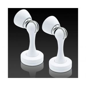 But&eacute;e de porte magn&eacute;tique (lot de 2) - Acier inoxydable, fixation murale et au sol - Neuf