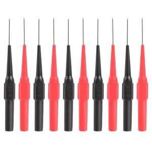 KALANKA-10 pièces sonde de test multimètre sonde de test 0.7mm piercing aiguille sonde pointe de test fiche banane multimètre sonde de test isolation piercing sonde - Neuf