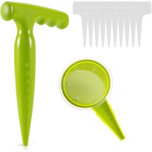 Chenquansarl-Kit De Jardinage Perforateur, Semoir Et 10 Étiquettes De Plantation ¿ Ensemble Pratique Pour Semer, Organ R Et Étiqueter Vos Plantes Avec Précision - Neuf