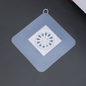 Filtre &agrave; cheveux pour douche, lot de 4, couvercles de bonde de douche, filtre en silicone pour lavabo/baignoire/douche - bouchon en caoutchouc, salle de bain/cuisine, blanc/gris - Neuf