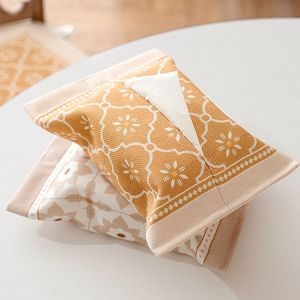 [24×18 Cm] Un Style Scandinave Moderne Et Minimaliste Kaki Maison Salon De L'automobile De Simples Carreaux De La Série De Papier De Soie Boîte De Rangement (À L'exclusion Des Serviettes En Papier Et D'autres Produits) - Neuf