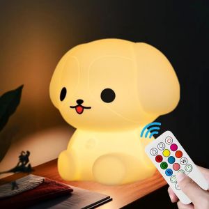 Veilleuse Pour Enfants Lampe En Forme De Chien Mignon Veilleuses Chevet Avec 9 Couleurs Changeantes - Cadeau Pour Gar&ccedil;ons Et Filles Enfant Femme &Eacute;tudiants D&eacute;coration De Chambre U2013 Taille M - Neuf