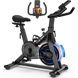 Checarzhn--No1-Velo D Appartement, Vélo D'appartement Silencieux Avec Résistance Magnétique Réglable, Vélo D'exercice D'intérieur Avec App Et Écran Lcd, Pour Entraînement Cardio, Capacité 150kg - Neuf
