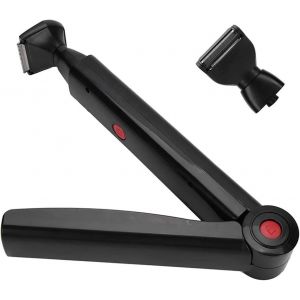 Tondeuse Corporelle Électrique Pour Homme, Rasoir Pour Le Dos, Sans Fil, Rasoir Pour Le Corps, Tondeuse À Bras, Menton Et Barbe Pliable (A) - Neuf