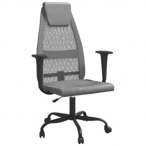 Chaise fauteuil si&egrave;ge de bureau informatique &eacute;tude r&eacute;glable en hauteur gris Helloshop26 02_0024065 - Neuf