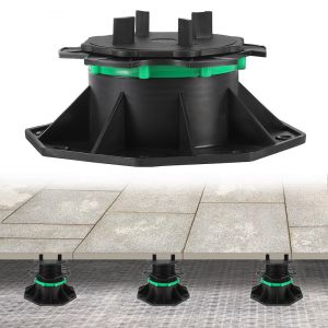 100x Plots r&eacute;glables 72-140mm Plot pour dalle r&eacute;glable Pour pierre et carrelage Plots Avec anneau de fixation - Neuf